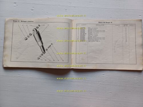 Ducati 98 T Turismo 1956 catalogo ricambi originale spare parts …