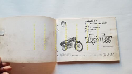 Ducati 98 Turismo 1956 catalogo ricambi originale moto spare parts …