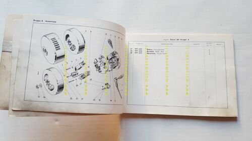 Ducati 98 Turismo 1956 catalogo ricambi originale moto spare parts …