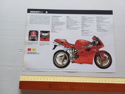 Ducati 996 1999 depliant francese originale