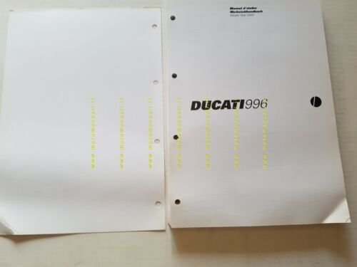 DUCATI 996 2000 manuale officina FRANCESE TEDESCO originale WORKSHOP MANUAL