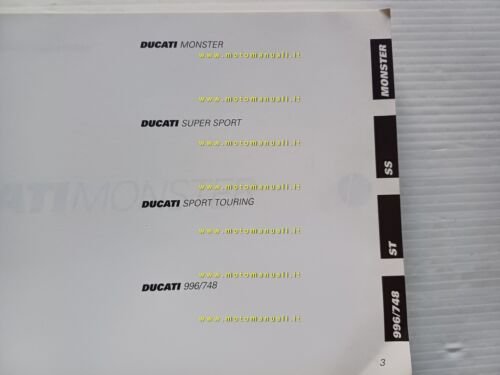 Ducati 996-748 -Monster 900-750 -SS 900-750- ST4 1999 manuale uso …