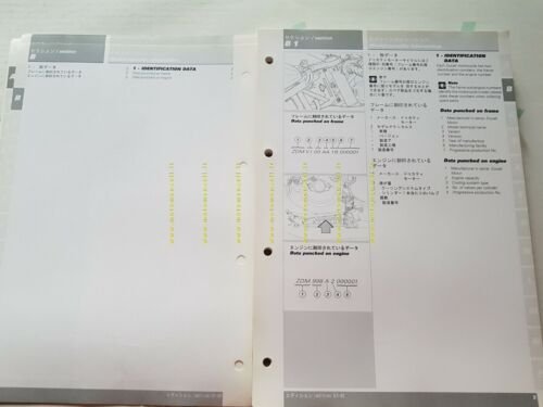DUCATI 996 R 2001 manuale officina originale ENGLISH JAPANESE WORKSHOP …