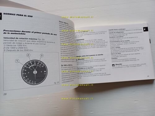 Ducati 996 R 2001 manuale uso libretto istruzioni SPAGNOLO GIAPPONESE …
