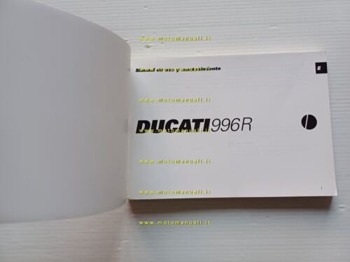 Ducati 996 R 2001 manuale uso libretto istruzioni SPAGNOLO GIAPPONESE …