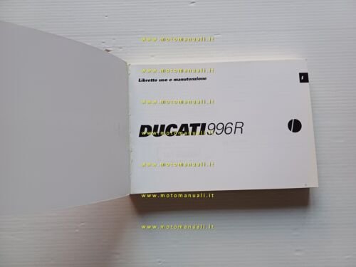 Ducati 996 R 2001 manuale uso manutenzione libretto istruzioni originale
