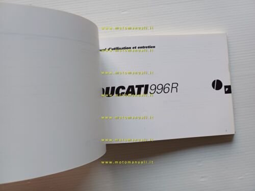 Ducati 996 R 2001 manuale uso manutenzione libretto istruzioni originale