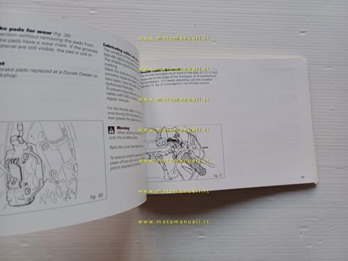Ducati 996 S 2000 manuale uso libretto istruzioni testo Inglese …