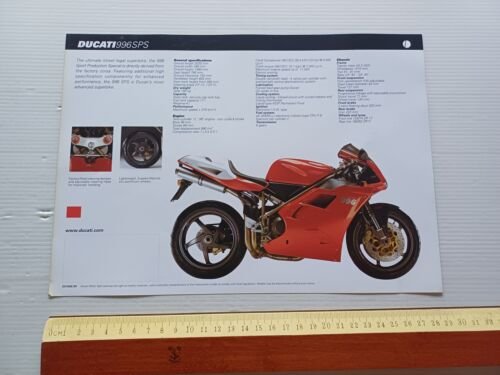 Ducati 996 SPS 1999 depliant francese originale
