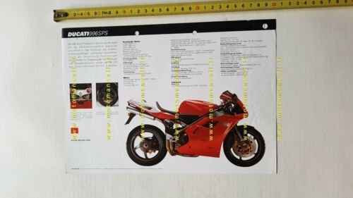 Ducati 996 SPS 1999 depliant originale TEDESCO brochure DEUTSCH
