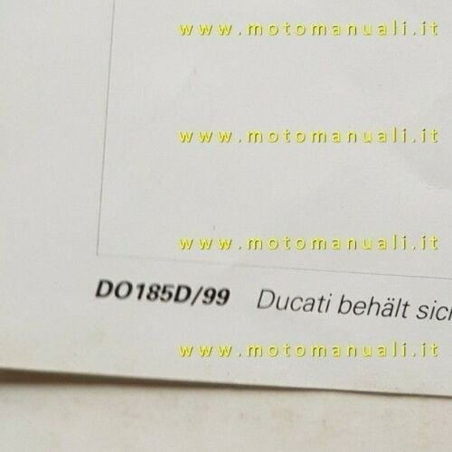 Ducati 996 SPS 1999 depliant originale TEDESCO brochure DEUTSCH