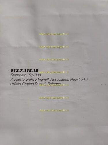 Ducati 996 SPS 1999 manuale uso manutenzione libretto istruzioni originale