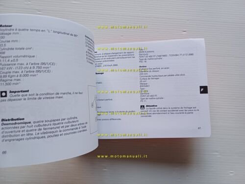 Ducati 998-748 2002-03 manuale uso libretto istruzioni testo Francese Olandese