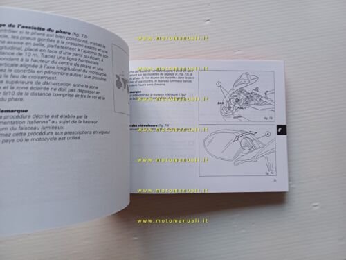 Ducati 999 2002-03 manuale uso libretto istruzioni testo Francese Olandese