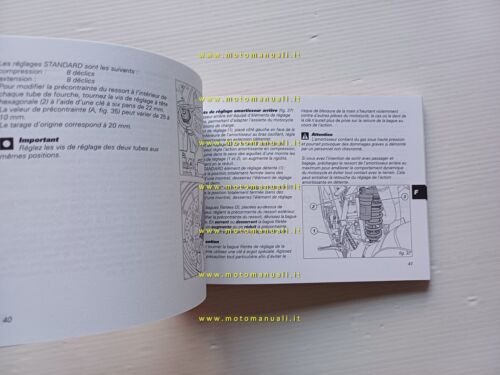 Ducati 999 2002-03 manuale uso libretto istruzioni testo Francese Olandese