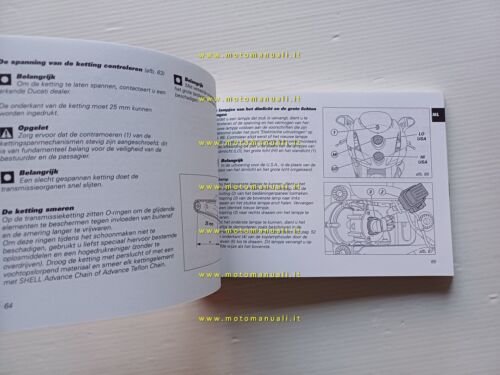 Ducati 999 2002-03 manuale uso libretto istruzioni testo Francese Olandese