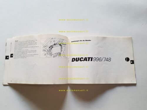 Ducati 999-749 1999 manuale istruzioni per concessionari originale italiano