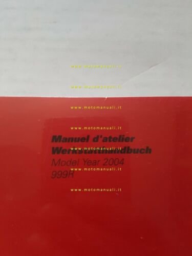 DUCATI 999 R 2004 manuale officina FRANCESE TEDESCO originale WORKSHOP …
