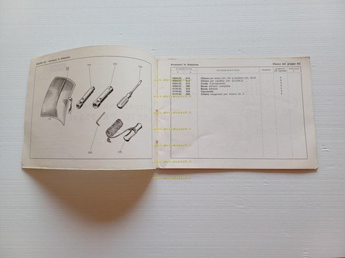 Ducati Abete PA 250 1969 motore industriale catalogo ricambi originale