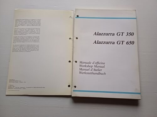 Ducati Alazzurra GT 350-650 1987 manuale officina originale shop manual