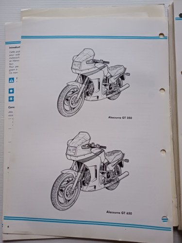 Ducati Alazzurra GT 350-650 1987 manuale officina originale shop manual