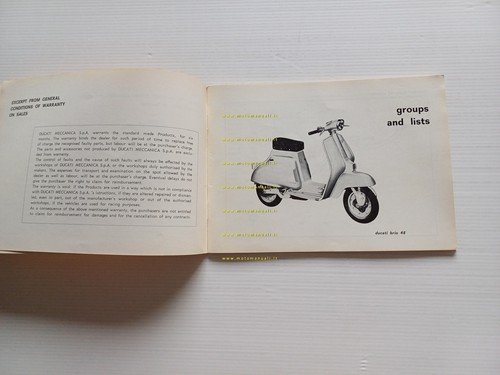 Ducati Brio 48 catalogo ricambi originale INGLESE