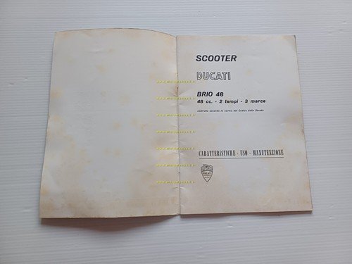 Ducati Brio 48 scooter 1963-64 manuale uso manutenzione italiano originale
