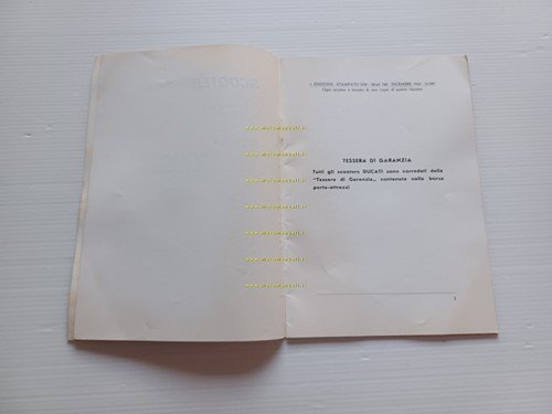 Ducati Brio 48 scooter 1963-64 manuale uso manutenzione italiano originale