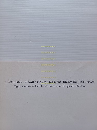 Ducati Brio 48 scooter 1963-64 manuale uso manutenzione italiano originale