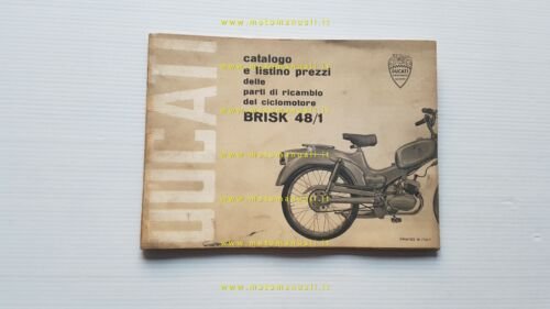 Ducati Brisk 48/1 anni 60 catalogo ricambi originale spare parts …