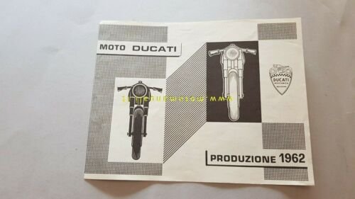 Ducati catalogo produzione modelli moto 1962 depliant originale brochure