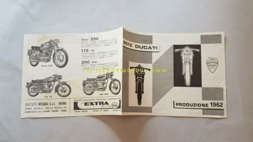 Ducati catalogo produzione modelli moto 1962 depliant originale brochure