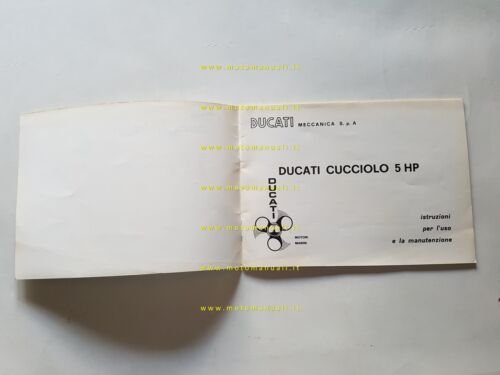 Ducati Cucciolo 5 HP motore Fuoribordo 1967 manuale uso originale …