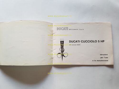 Ducati Cucciolo 5 HP motore Fuoribordo 1972 manuale uso originale …