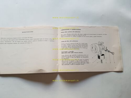 Ducati Cucciolo 5 HP motore Fuoribordo 1972 manuale uso originale …
