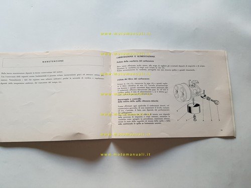 Ducati Cucciolo 5 HP motore Fuoribordo 1972 manuale uso originale …