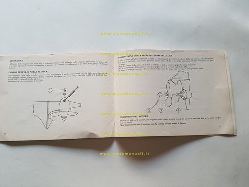 Ducati Cucciolo 5 HP motore Fuoribordo 1972 manuale uso originale …