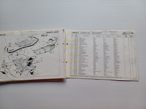 Ducati Darmah 900 Sport Desmo 1980 catalogo ricambi originale spare …
