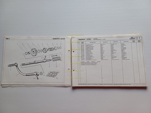 Ducati Darmah 900 Sport Desmo 1980 catalogo ricambi originale spare …