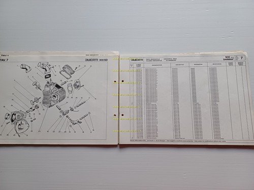 Ducati Darmah 900 Sport Desmo 1980 catalogo ricambi originale spare …