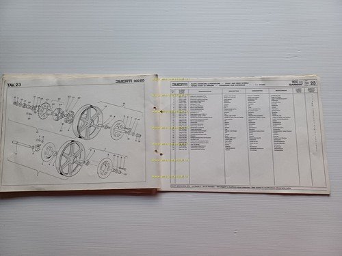 Ducati Darmah 900 Sport Desmo 1980 catalogo ricambi originale spare …