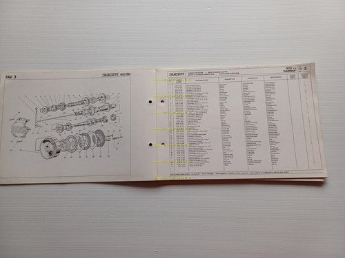 Ducati Darmah 900 Sport Desmo catalogo ricambi originale spare parts …