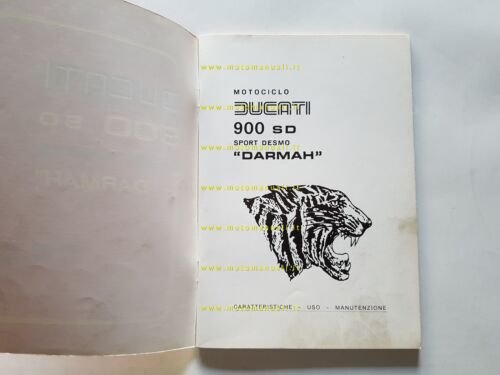 Ducati Darmah SD 900 1977 manuale uso manutenzione originale italiano