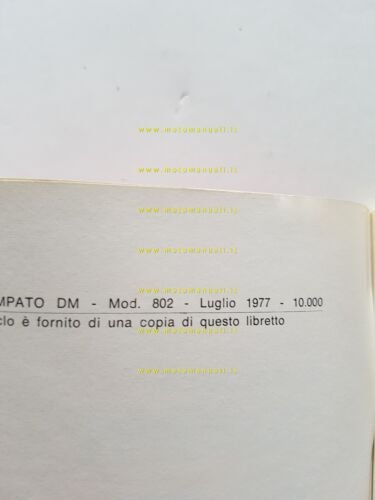 Ducati Darmah SD 900 1977 manuale uso manutenzione originale italiano