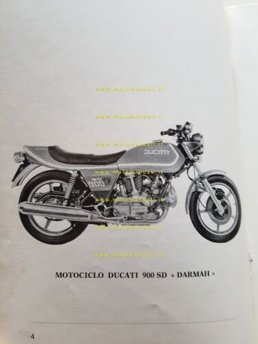 Ducati Darmah SD 900 1977 manuale uso manutenzione originale italiano