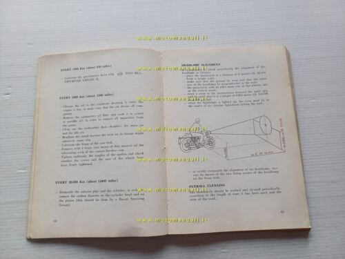 Ducati Diana 250 Monza 1963 manuale uso + catalogo ricambi …