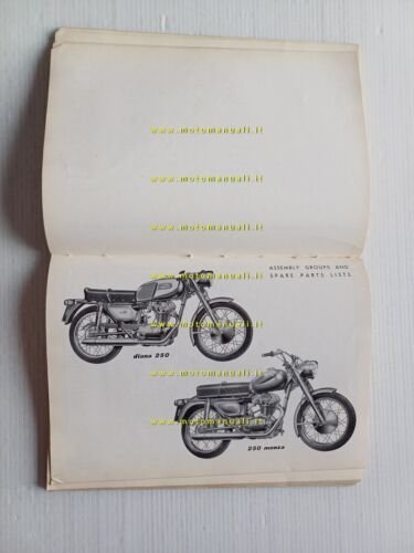 Ducati Diana 250 Monza 1963 manuale uso + catalogo ricambi …