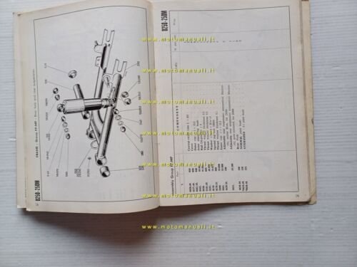 Ducati Diana 250 Monza 1963 manuale uso + catalogo ricambi …