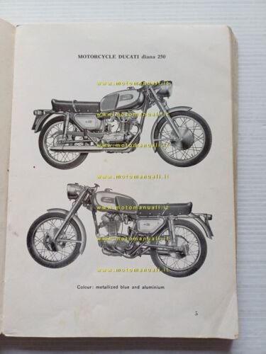 Ducati Diana 250 Monza 1963 manuale uso + catalogo ricambi …