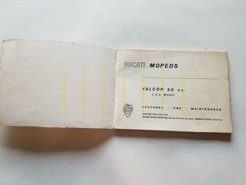 Ducati Falcon 50 1962 USA manuale uso + catalogo ricambi …